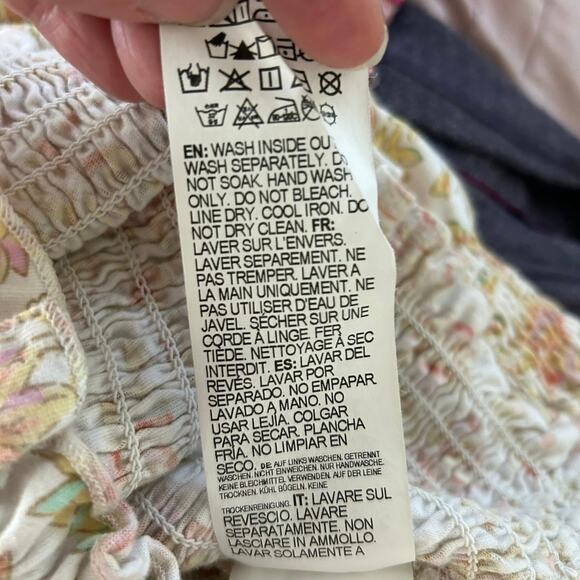 Billabong Cropped Short Sleeve Top Yellow Gold Surfer Boho Women Preppy Large - Picture 8 of 8